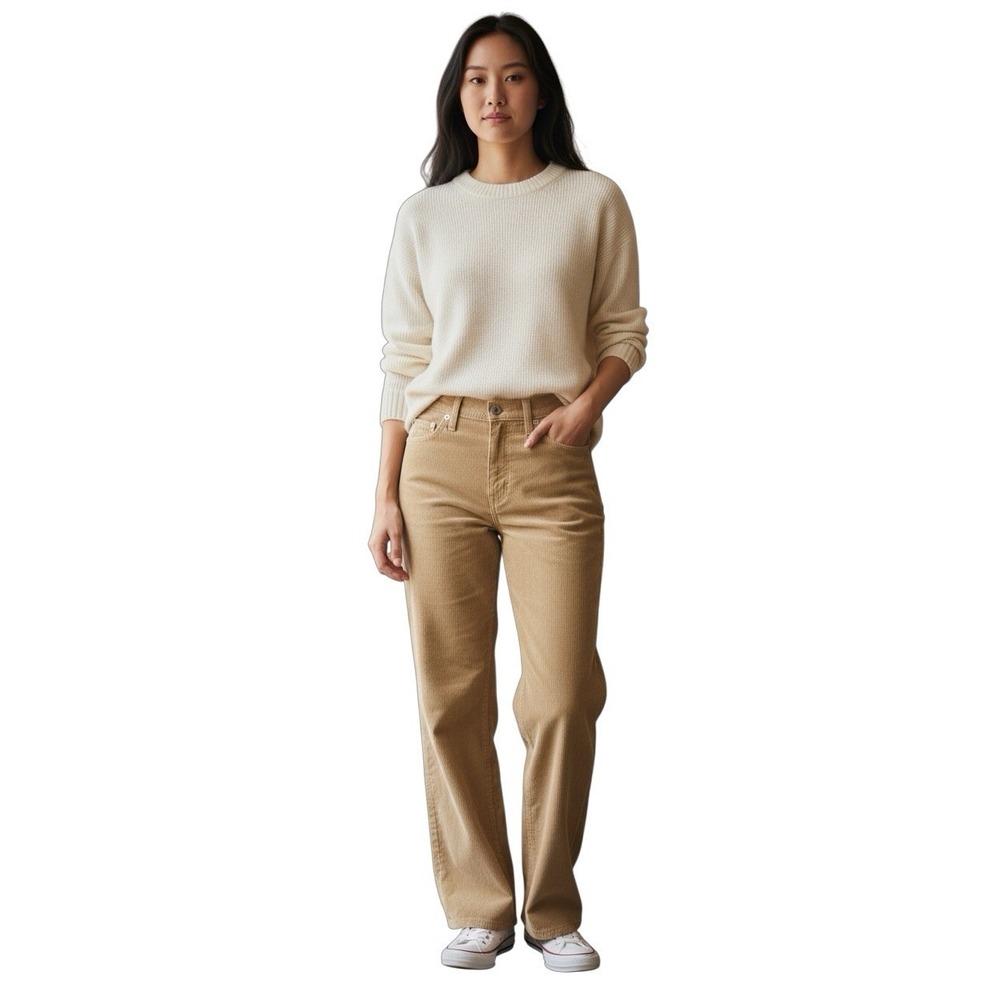 Levi's 94 Baggy Corduroy Pants Camel Tan Women's Size‎ 29 NWT Waterless
